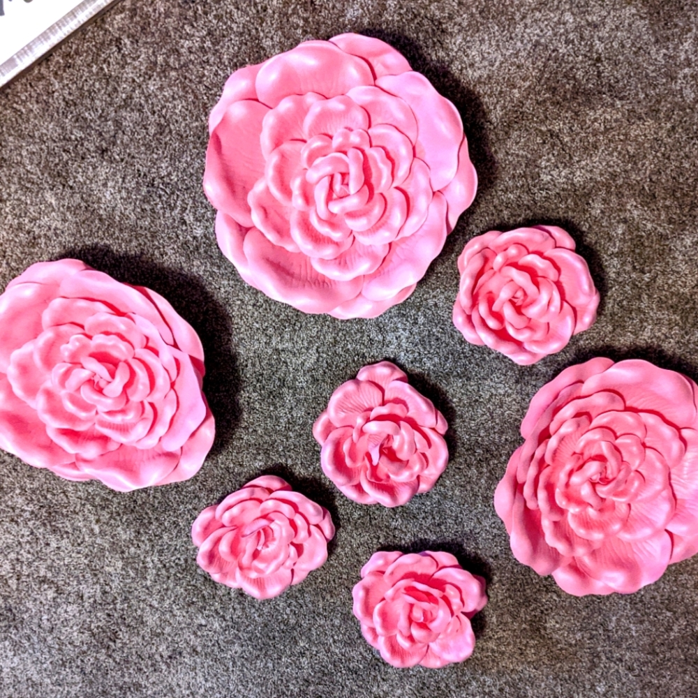 Pink wall flowers